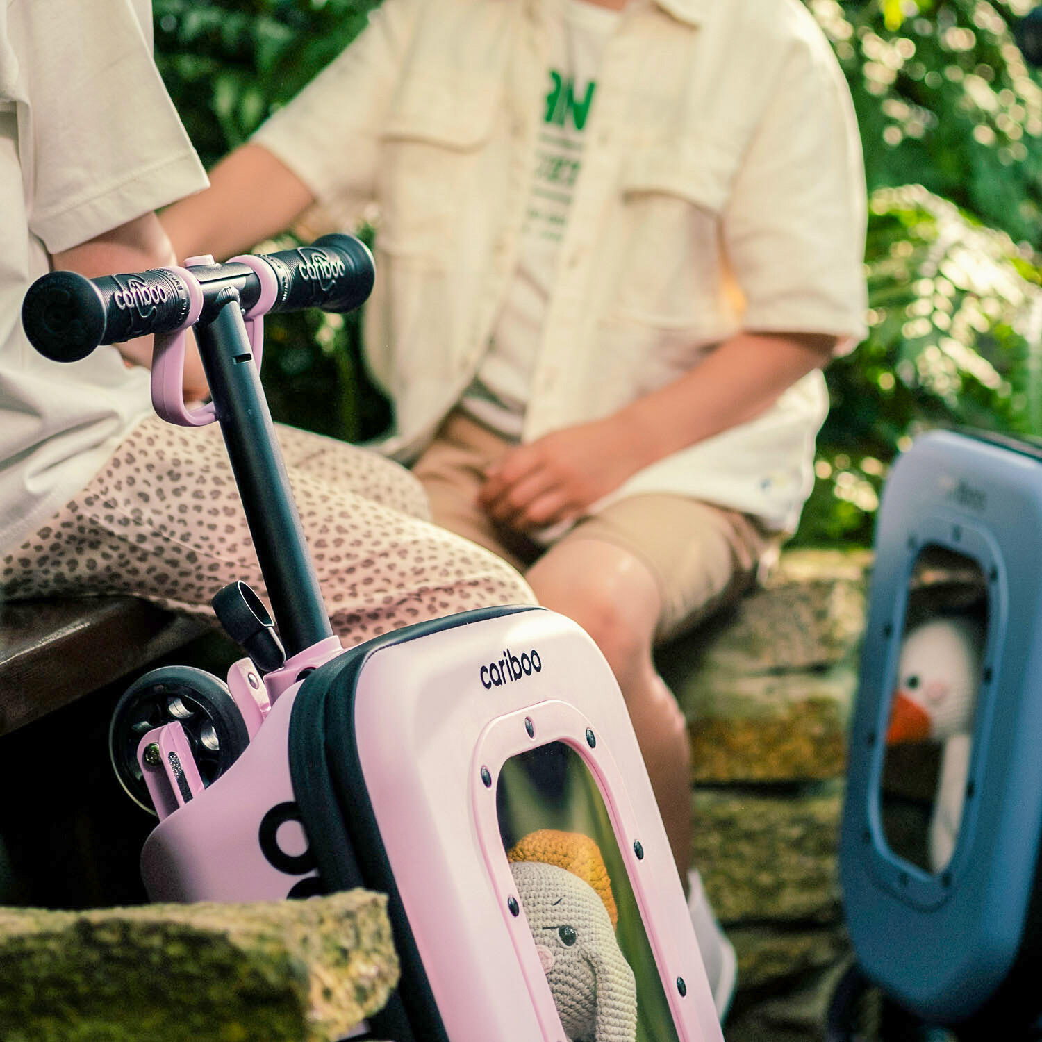 Patinete de tres ruedas con maleta Cariboo iTravel (rosa) -4983 2/8