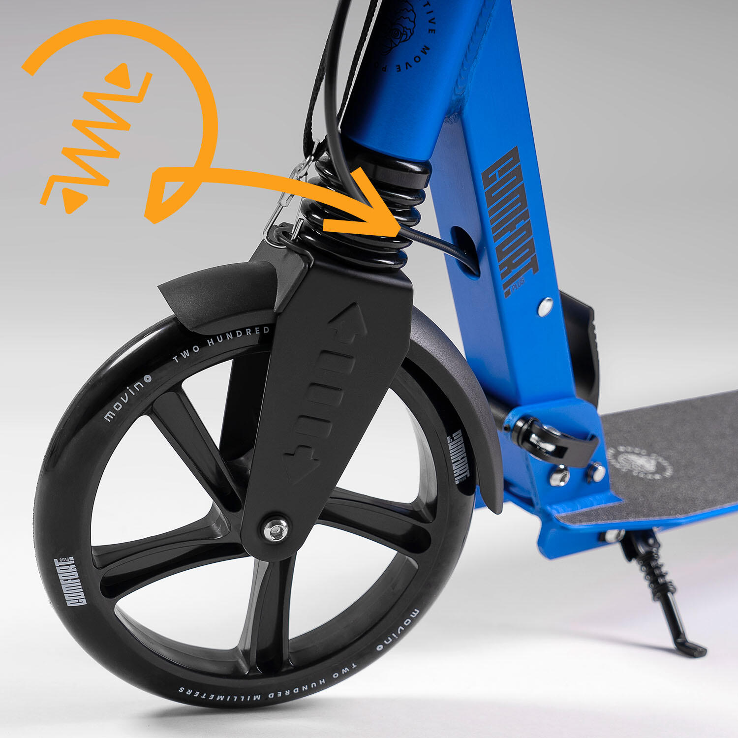 City-Roller Scooter Movino Comfort+ für Kinder, Jugendliche und Erwachsene Blau 5/8