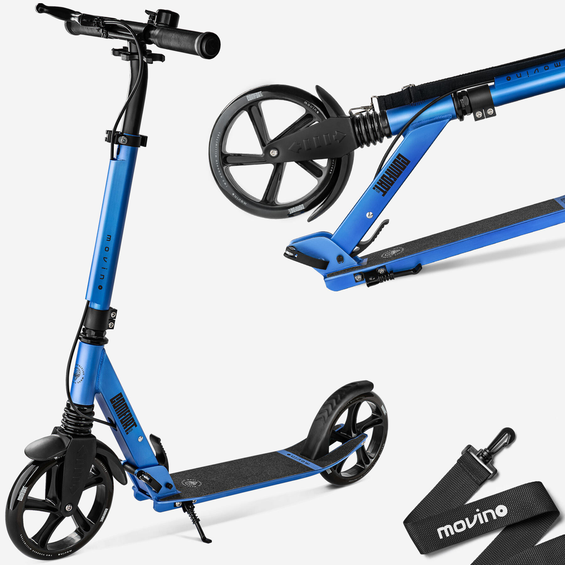 Movino - Trottinette Urbaine Movino Comfort+ Pour Enfants, Adolescents Et Adultes - Trottinette - Bleu - Taille Unique - Decathlon
