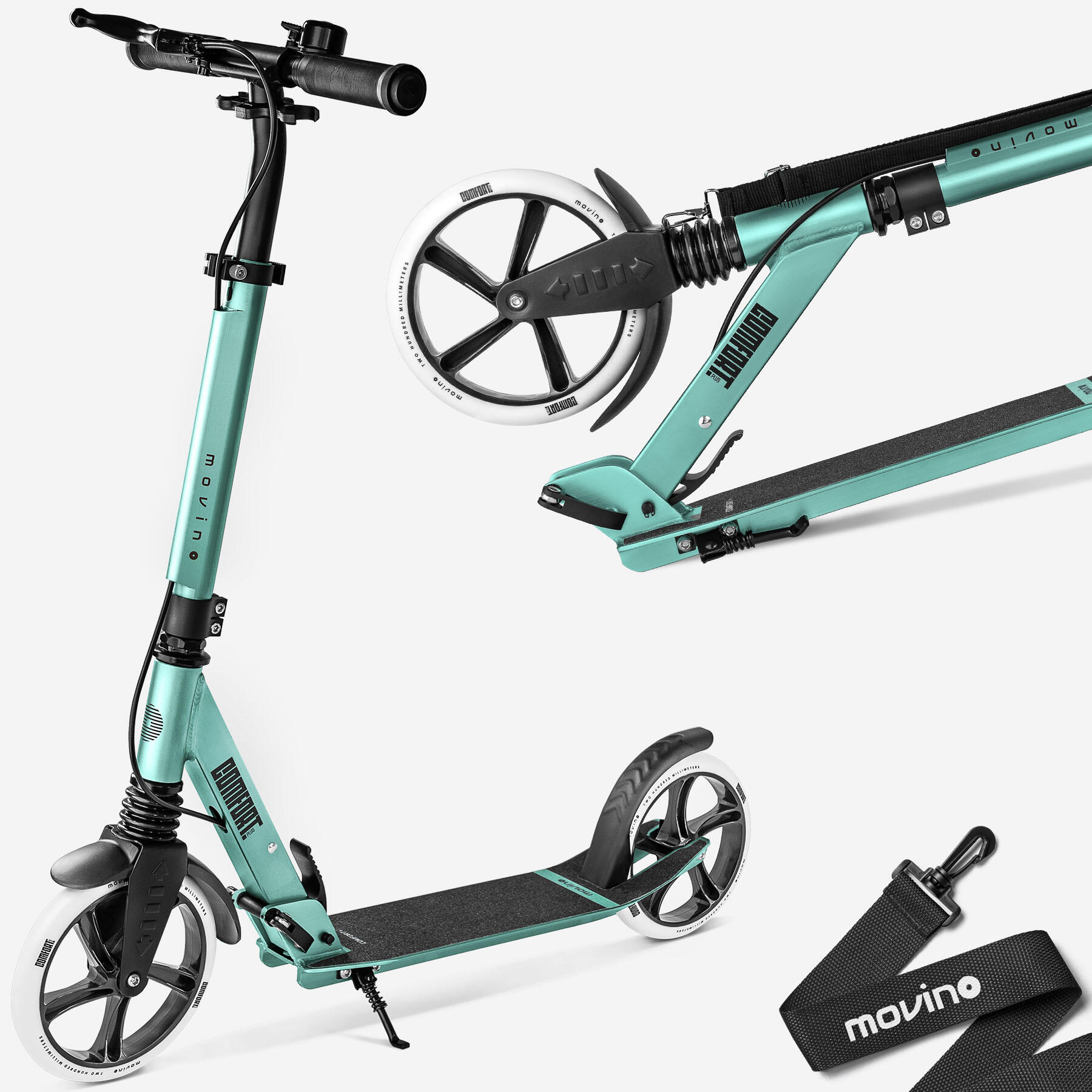 Movino - Trottinette Urbaine Movino Comfort+ Pour Enfants, Adolescents Et Adultes - Trottinette - Vert - Taille Unique - Decathlon