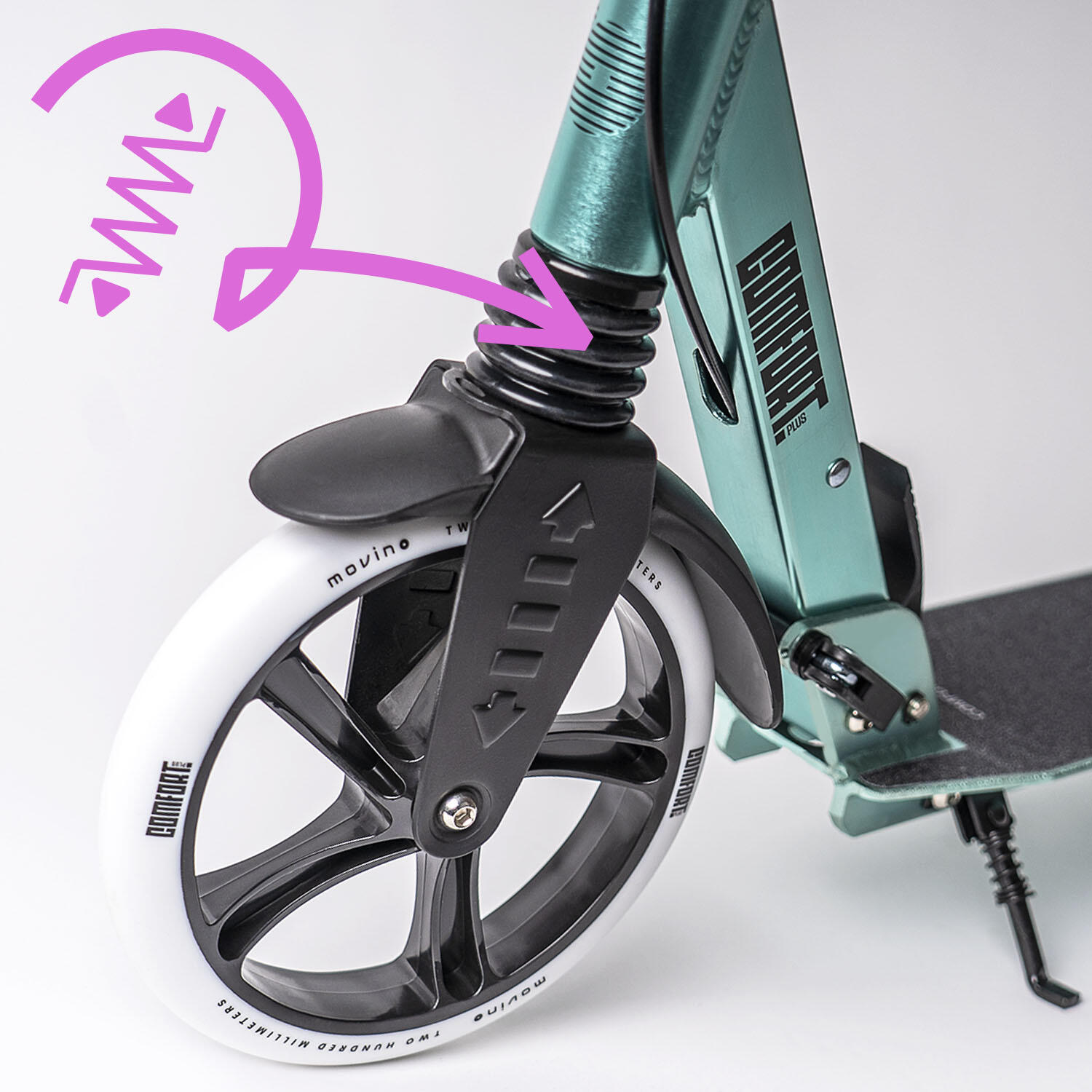 Movino Comfort+ scooter urbano para niños, jóvenes y adultos, menta 5/8