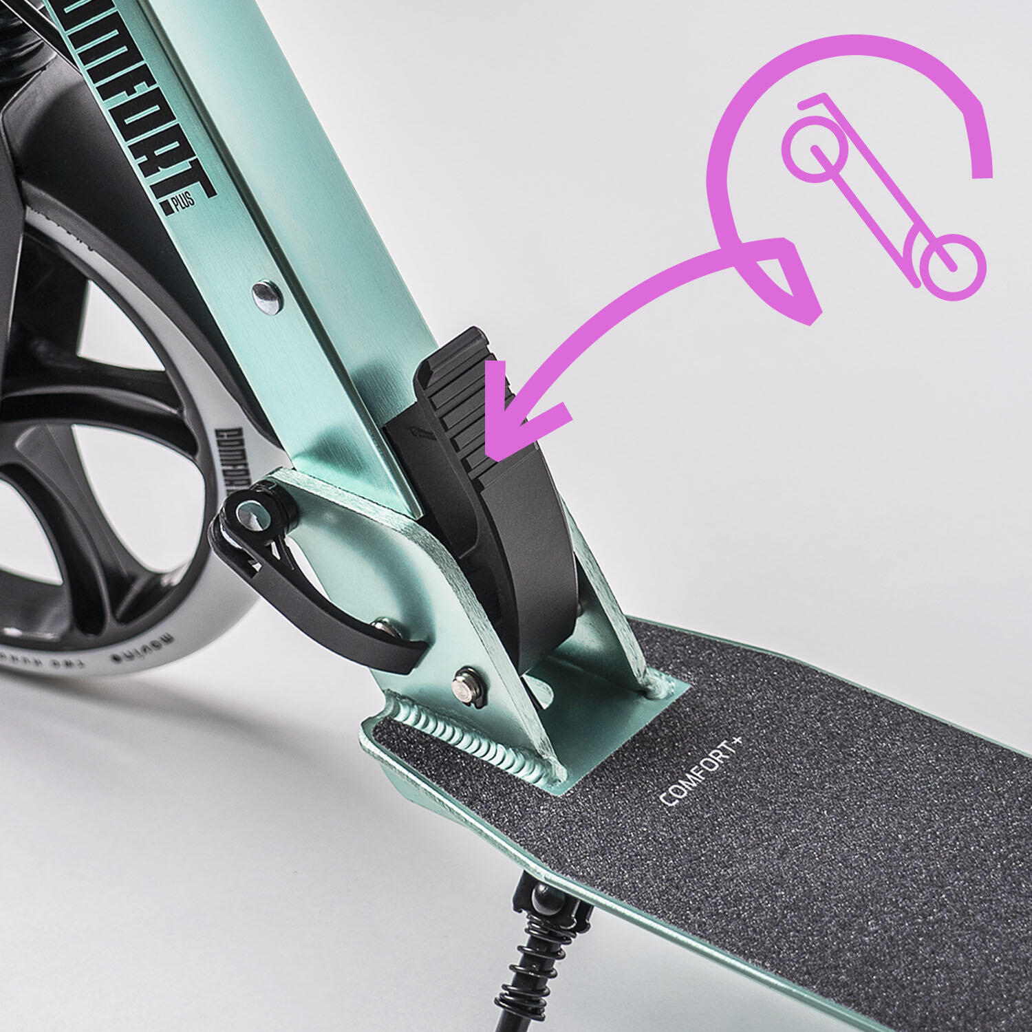 Movino Comfort+ scooter urbano para niños, jóvenes y adultos, menta 7/8