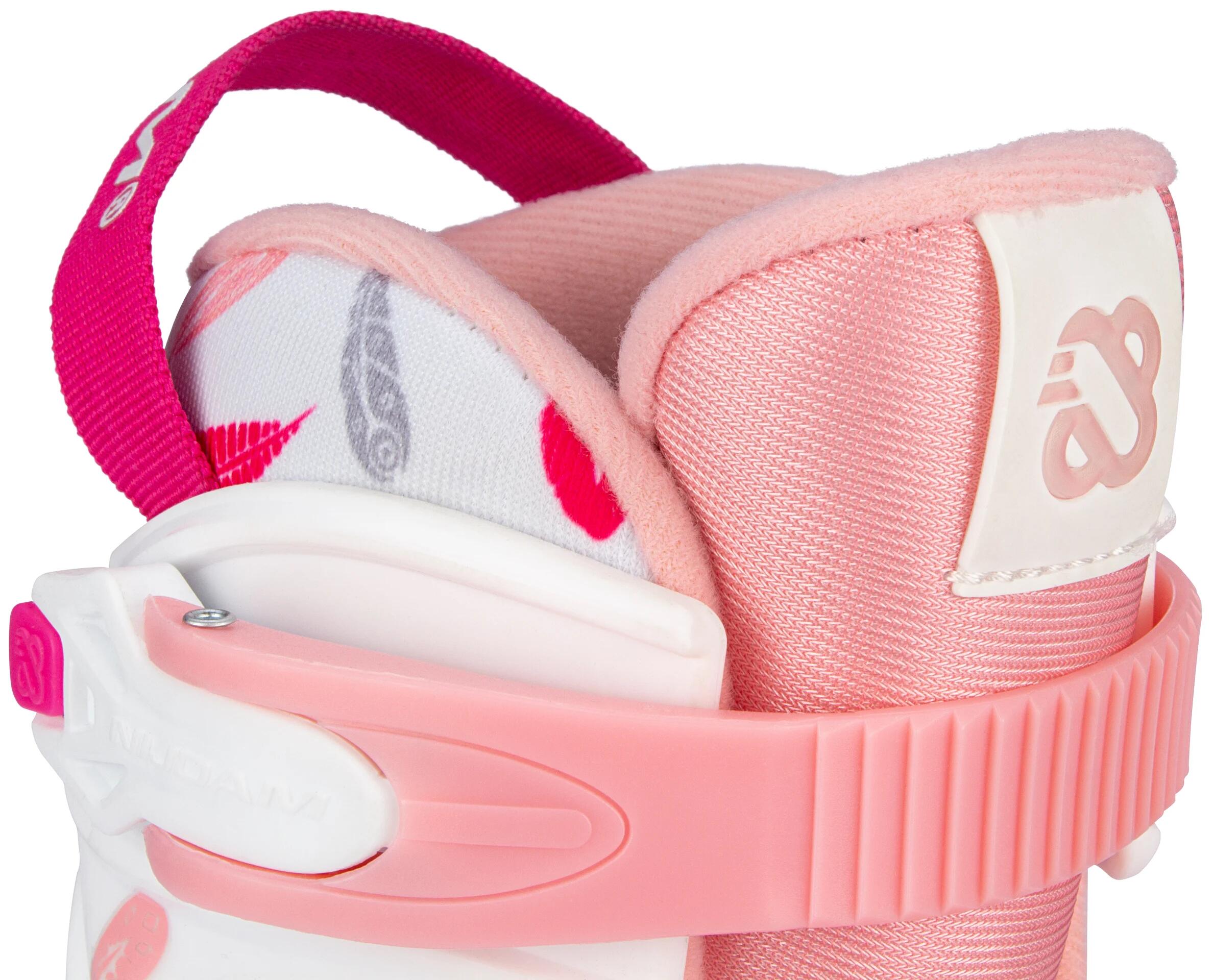 Verstelbare Rolschaatsen Feather Drops Pink 5/6