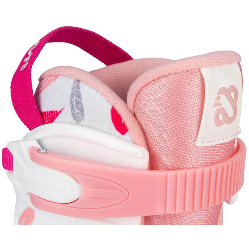 Role quad reglabile Nijdam Feather Drops, Fucsia/Roz, 33-36