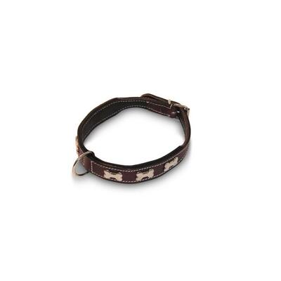 Flaches Halsband für Hunde mit Knochen HFI