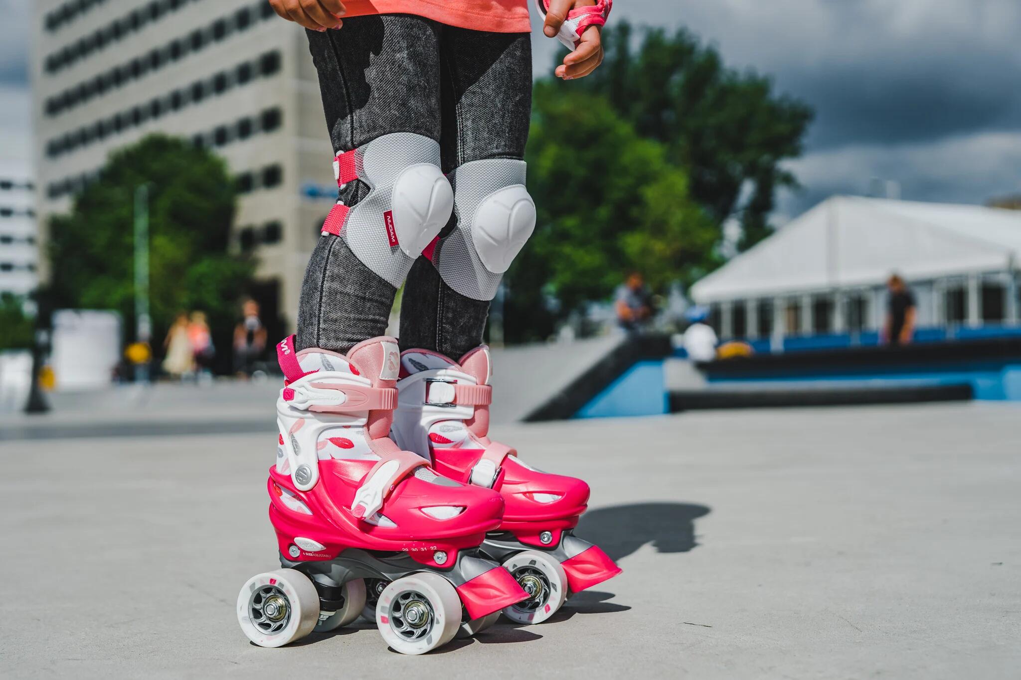 Verstelbare Rolschaatsen Feather Drops Pink 6/6