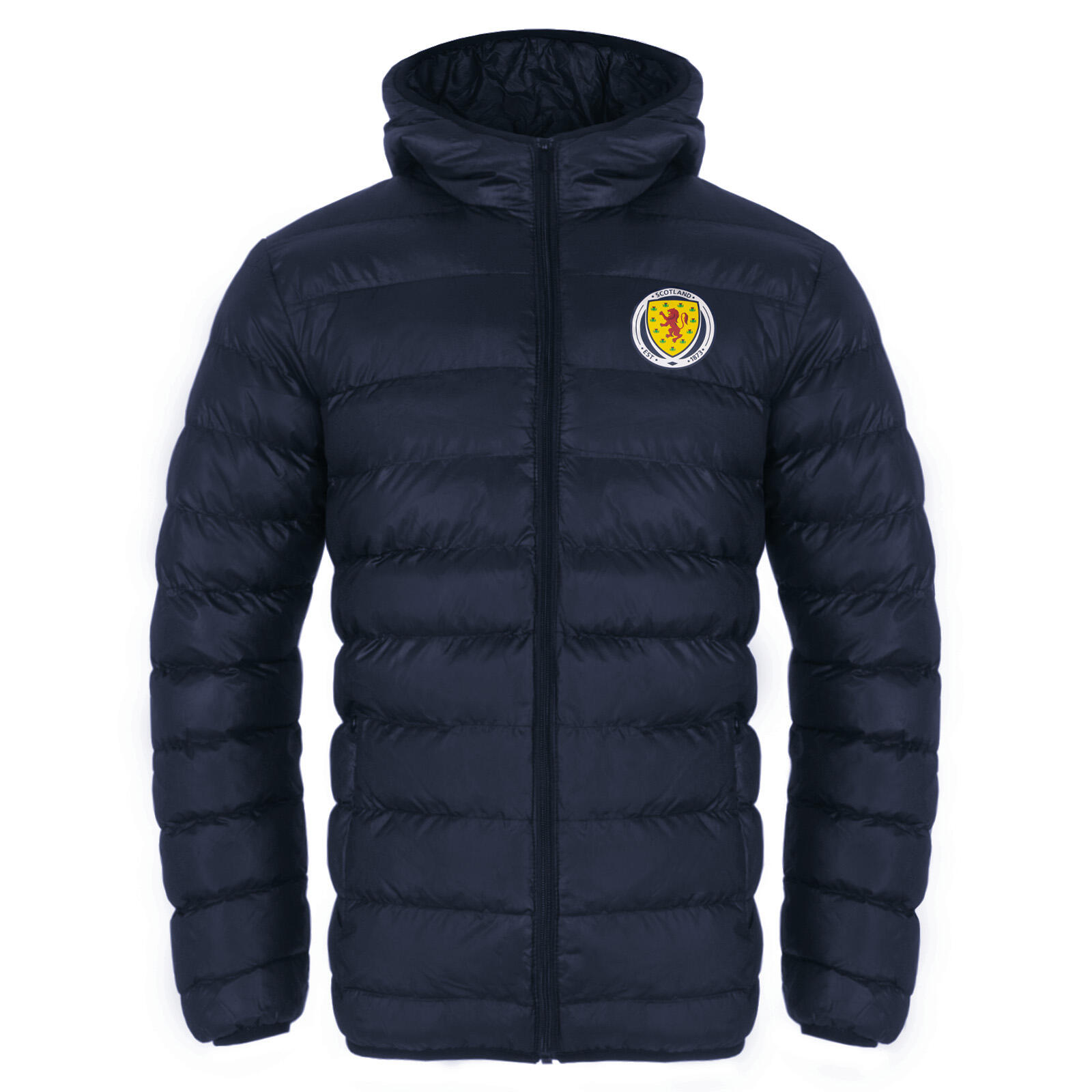 SCOTTISH FA Scotland Mens Jacket Hooded Winter Quilted OFFICIAL Football Gift