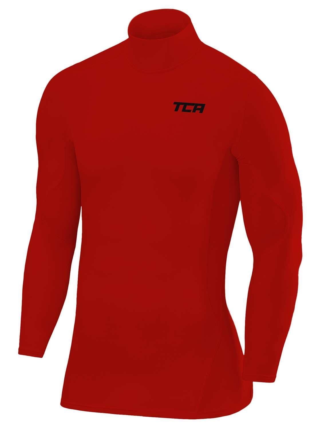 TCA Herren SuperThermal Baselayer Langarmshirt, Kompressionshirt mit Stehkragen