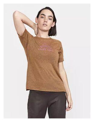 Craft ADV Trail Wool Maglietta donna a manica corta Marrone 2/6