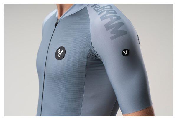 LeBram Glières Short Sleeve Jersey Blue Grey 3/7