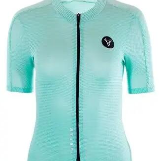 LeBram Turini Women Short Sleeves Jersey Water Green
