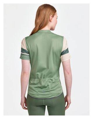 Craft Core Endur Verde Bege Jersey Manga Curta Feminina 2/6