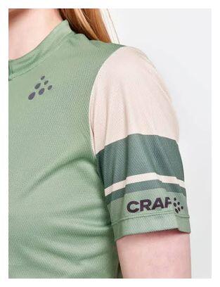 Craft Core Endur Verde Bege Jersey Manga Curta Feminina 3/6
