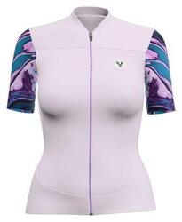 Maillot Manches Courtes Femme LeBram Ventoux Pétrole Rose