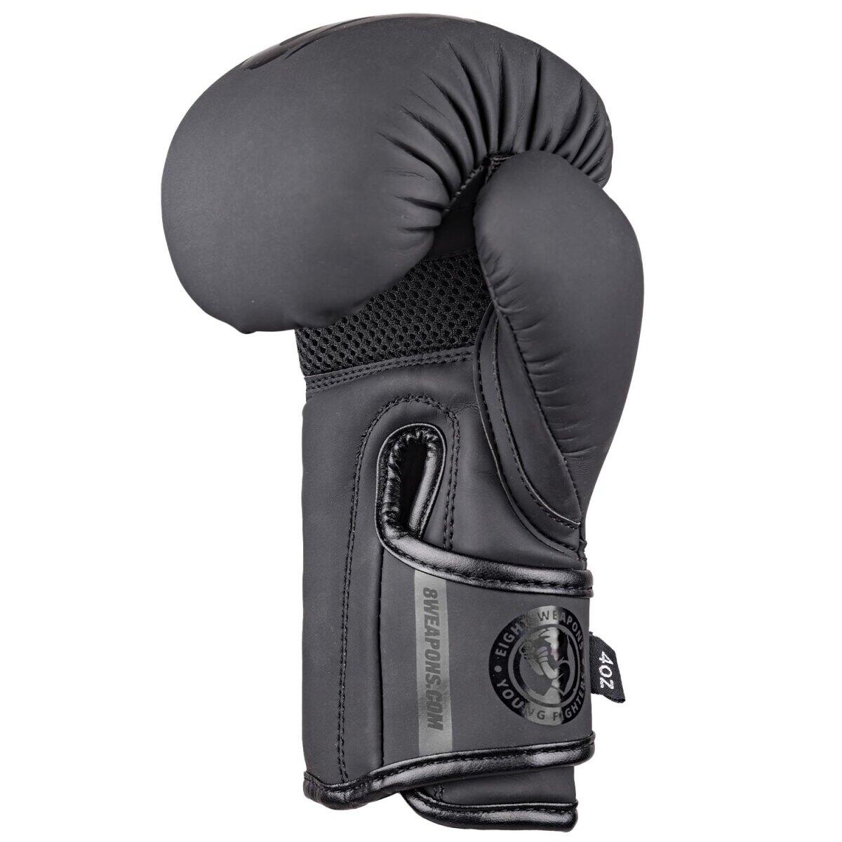 Boxhandschuhe Kinder 8 WEAPONS – Schwarz/Schwarz – 4 Oz – Unlimited 2.0 4/5