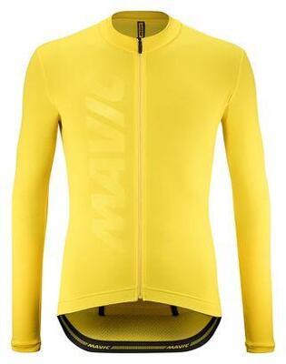 Mavic aksium thermo trui met lange mouwen geel
