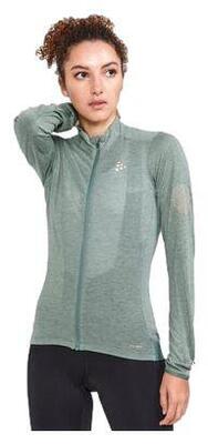 Craft core bike essence women's green long sleeve jersey