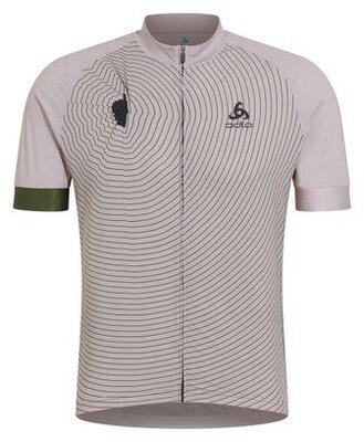 Odlo Performance Kurzarm Trikot Corse - Beige/Grün