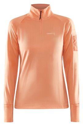 Craft ADV SubZ Coral Women's 1/2 Zip Long Sleeve Jersey 2/5