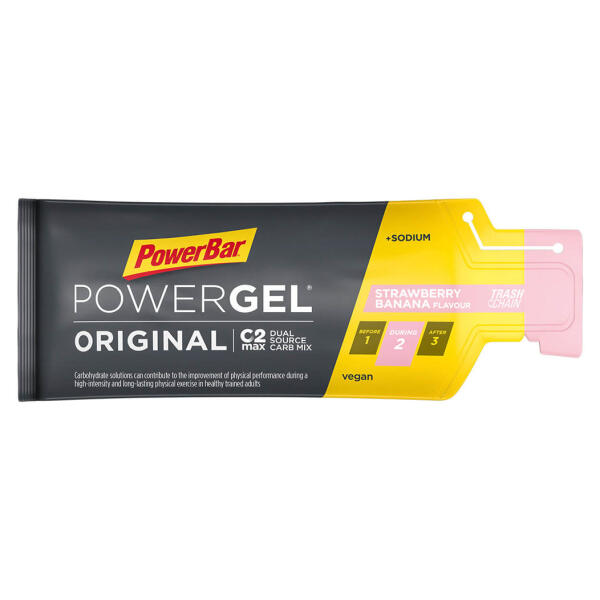 Gels PowerBar PowerGel MultiPack 10 packs of 3+1x41gr Mixed : Strawberry-Banana- 4/5