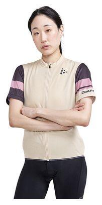 CRAFT Craft Women's Core Endur Beige Black Korte Mouw Jersey