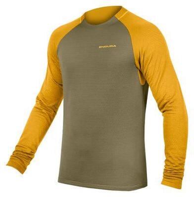 Endura singletrack fleec met lange mouwen trui groen/geel