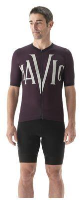 Mavic Heritage Short Sleeved Jersey Aubergine/Black 3/6