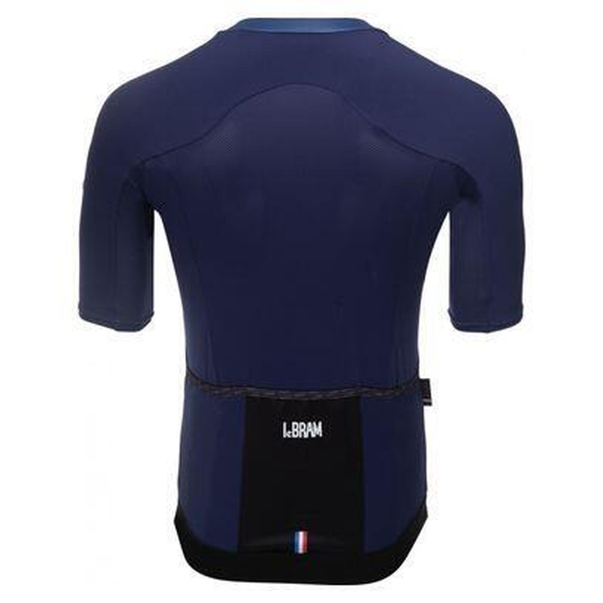 Maillot Manches Courtes LeBram Allos Bleu Coupe Aero