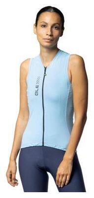Alé color block women's sleeveless jersey blue
