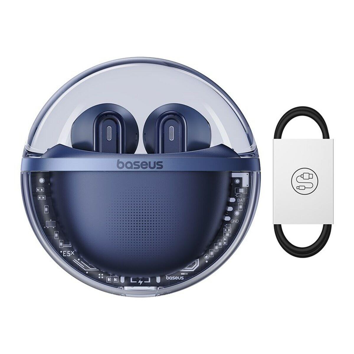 Auricolari Wireless con Custodia di Ricarica Baseus Bowie E5X Azzurro 5/7