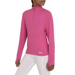 Haut à manches longues demi-zip pour fille