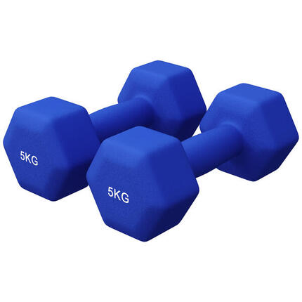 Hantelset - Neopren, 2er Set, Hexagon, Kurzhanteln, Hanteln, Dumbbells