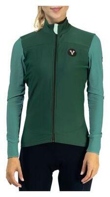 LeBram Ventoux Damen Langarm Trikot Uni Agave Grün