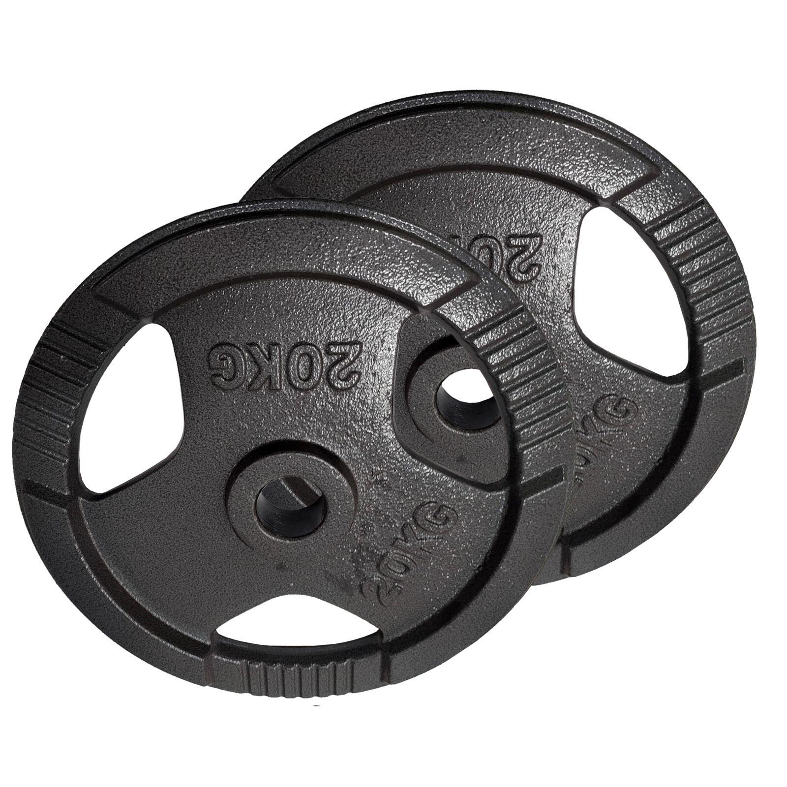 2 Discos de Pesas 20 kg 50 mm con 3 agarres Iron Fitness 2/3