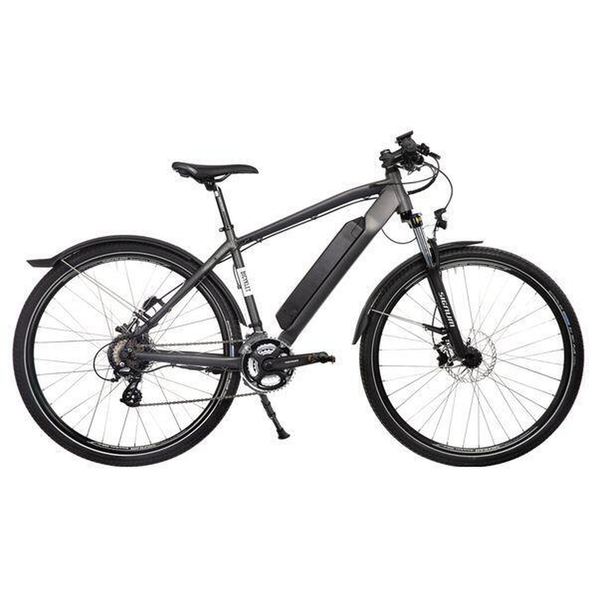 Bicyklet - Vtc Électrique Bicyklet Joseph Shimano Altus 7v 417 Wh 700 Mm Noir Gris - Vélo Ville - Gris - 46 Cm - Decathlon