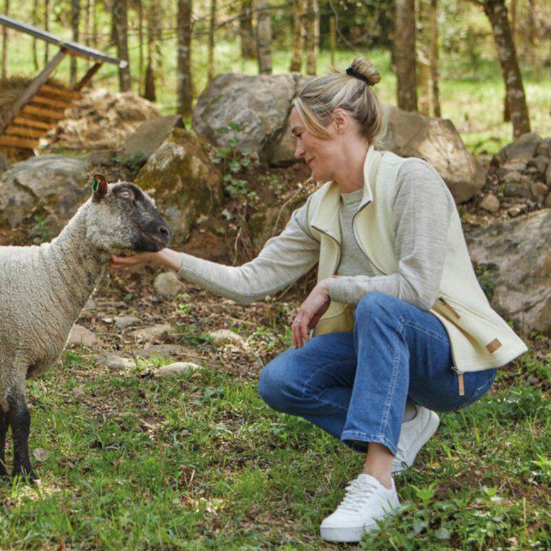 Dámský svetr s lodním výstřihem NLS Tunabo – 100% čistá nebarvená vlna