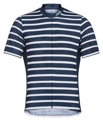 Odlo Essential Print Short Sleeve Jersey Blue/White