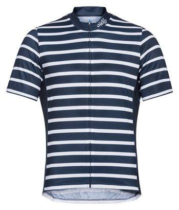 Odlo Essential Print Short Sleeve Jersey Blue/White