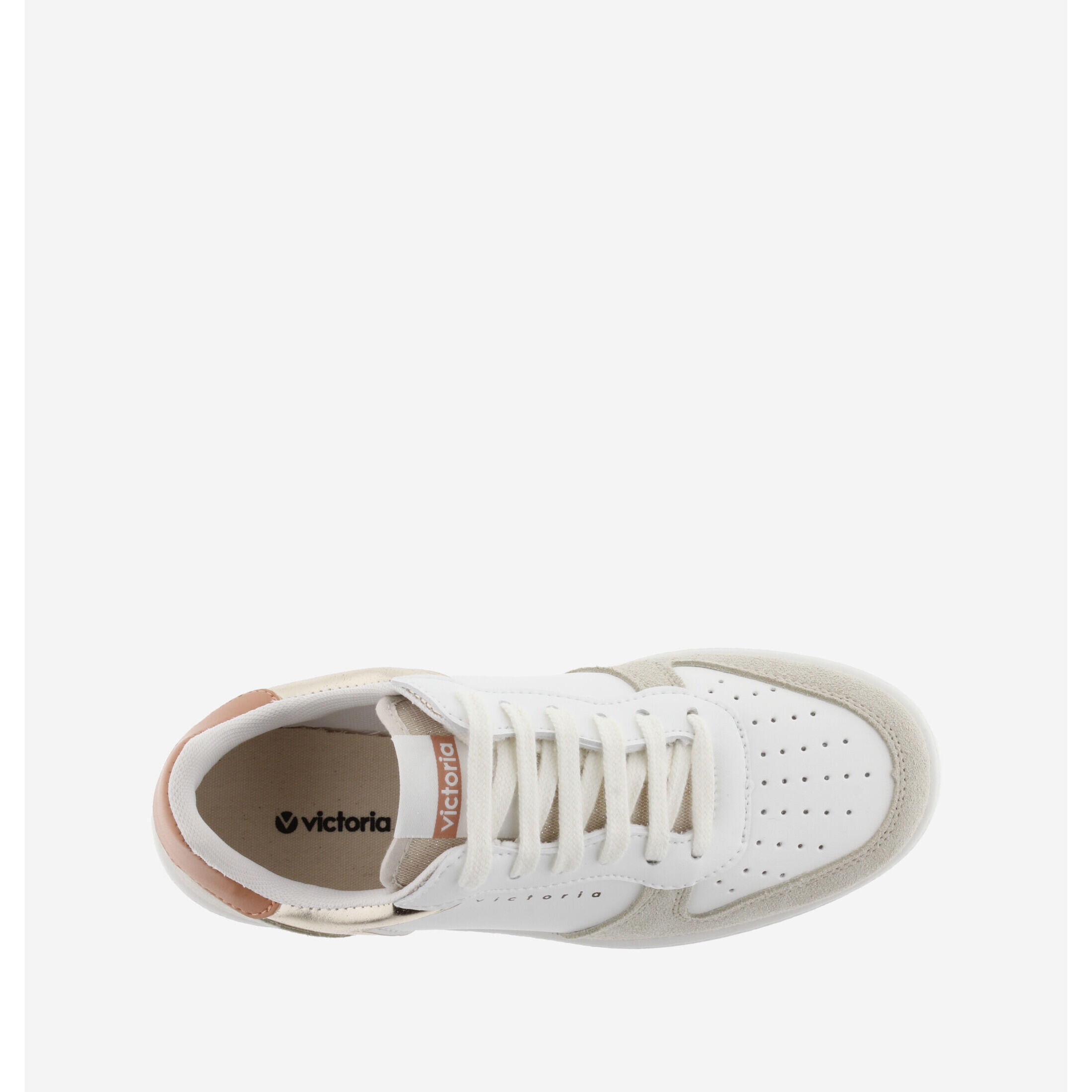 Sneakers aus Spaltleder und Metalllogo Frau Victoria Madrid 5/5