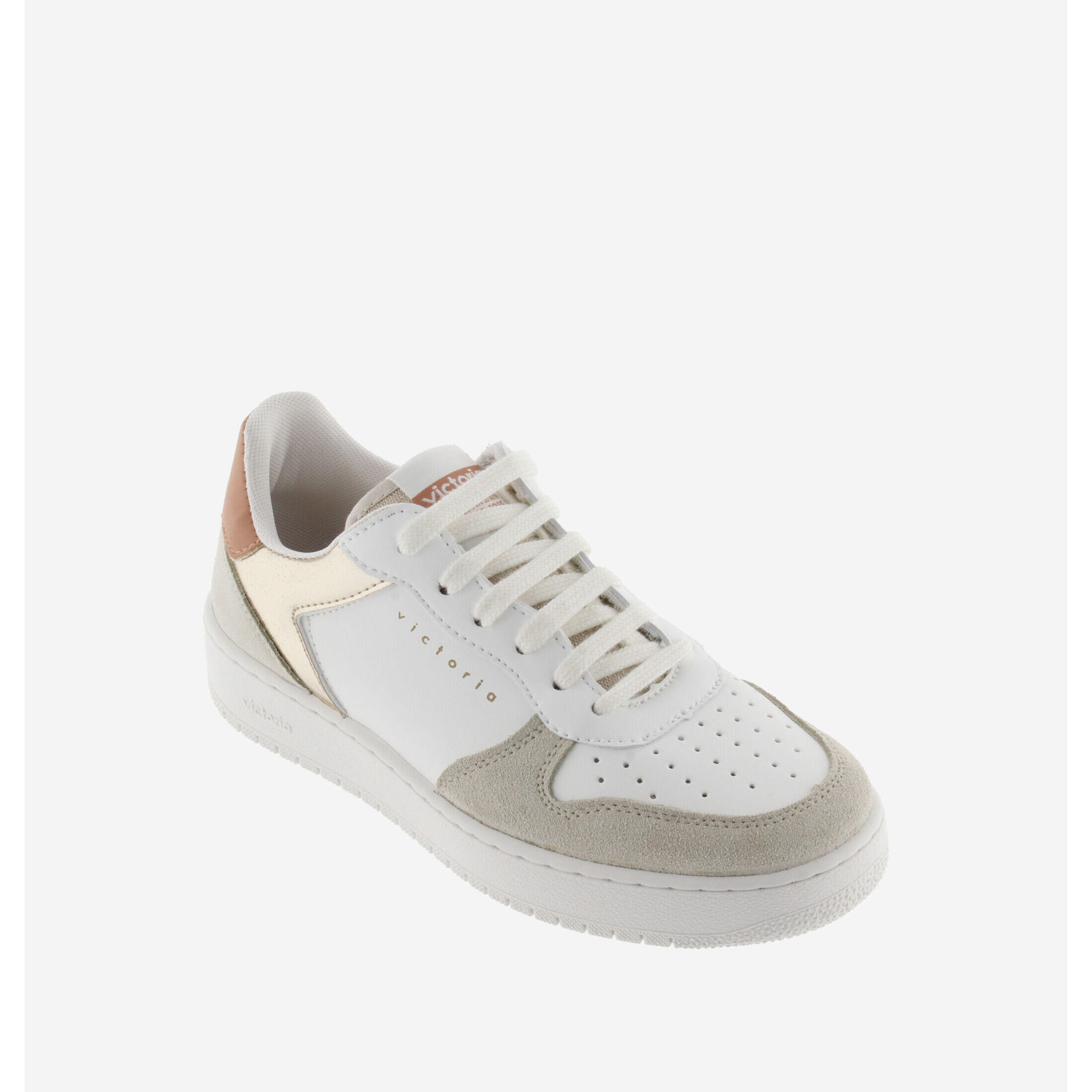 Sneakers aus Spaltleder und Metalllogo Frau Victoria Madrid 2/5