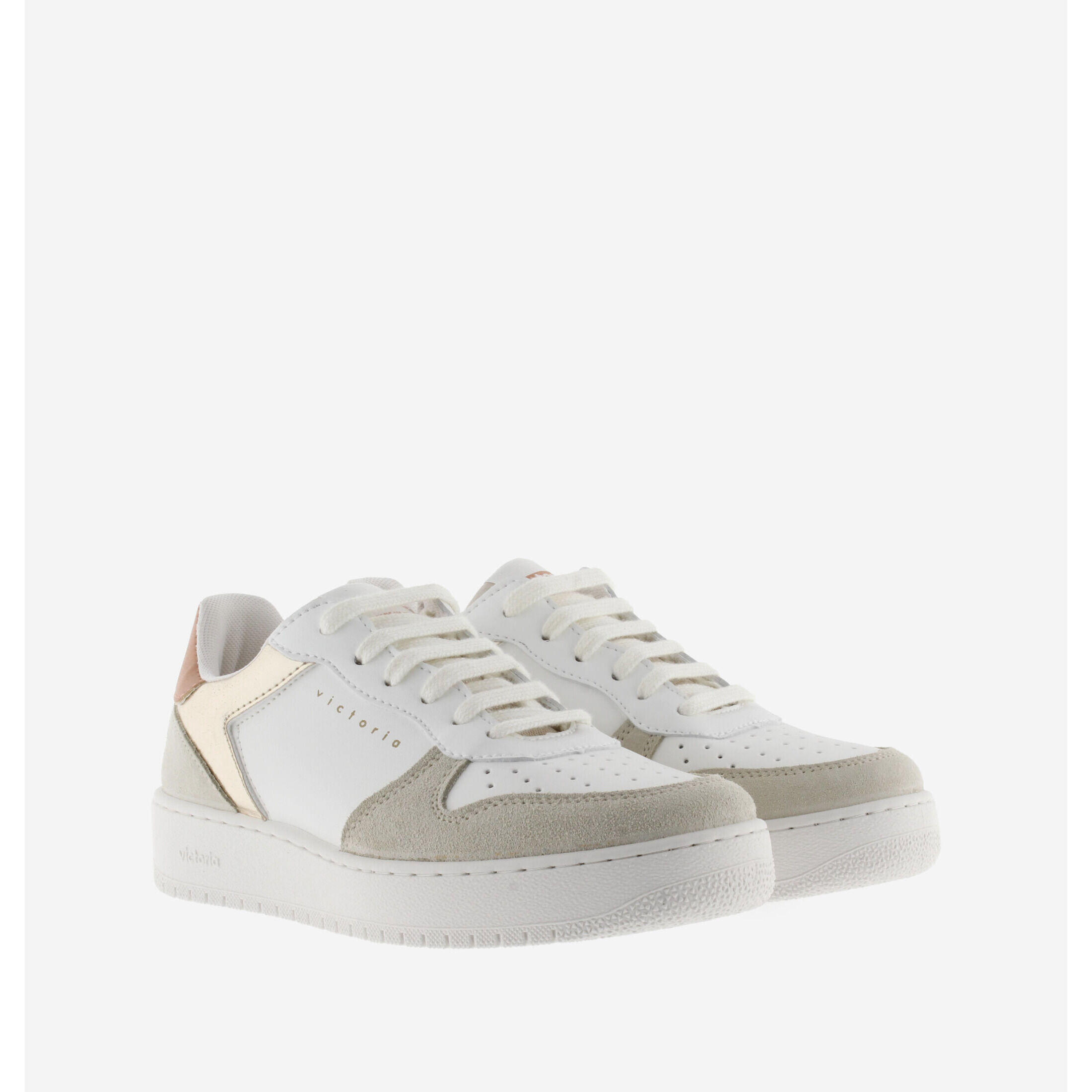 Sneakers aus Spaltleder und Metalllogo Frau Victoria Madrid 3/5