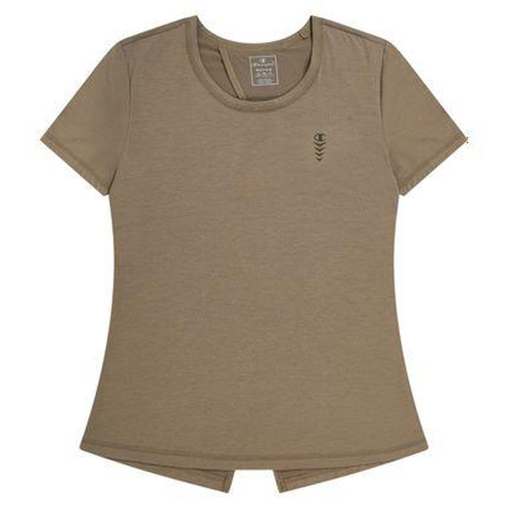 Champion - Maillot Manches Courtes Femme Champion Athletic Club Marron - Maillot Manches Courtes - Marron - 42 M/l - Decathlon
