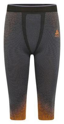 ODLO Blackcomb 3/4 Leggings Grau/Orange, nahtlos, 74% recyceltes Polyester