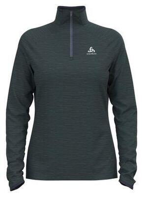 Odlo women's 1/2 zip run easy long sleeve jersey dark grey