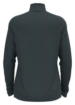 Maillot Manches Longues Femme Odlo 1/2 Zip Run Easy Gris Foncé 2/2