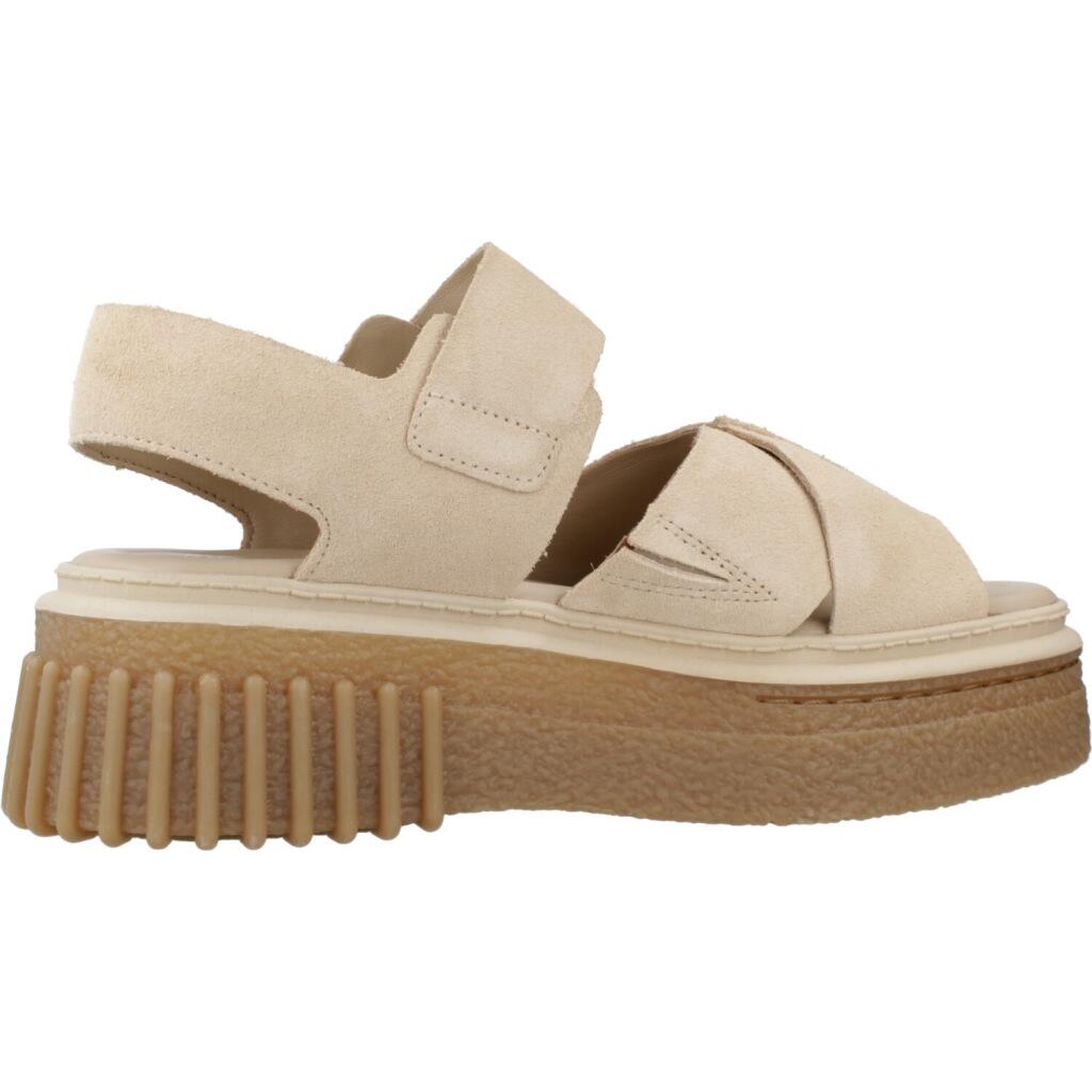 Sandales Clarks Modèle Evamar Wish Couleur Brun Clair 4/5