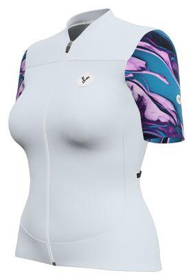 LeBram Ventoux Pétrole Women Short Sleeves Jersey Sky Blue 2/7
