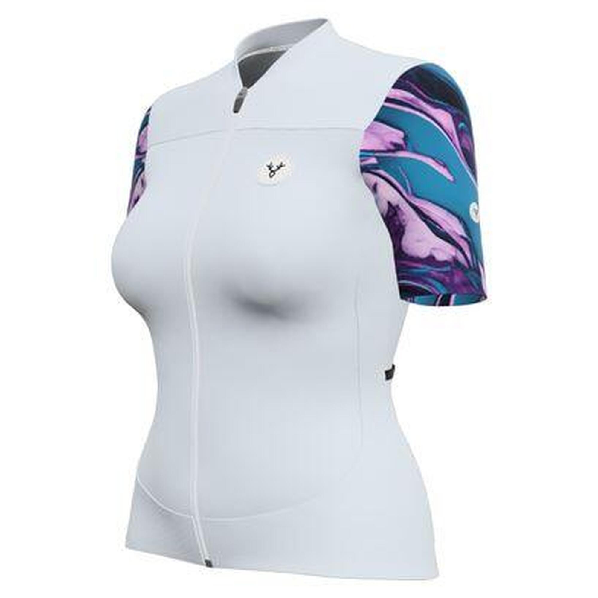 Maillot Manches Courtes Femme LeBram Ventoux Pétrole Bleu Ciel