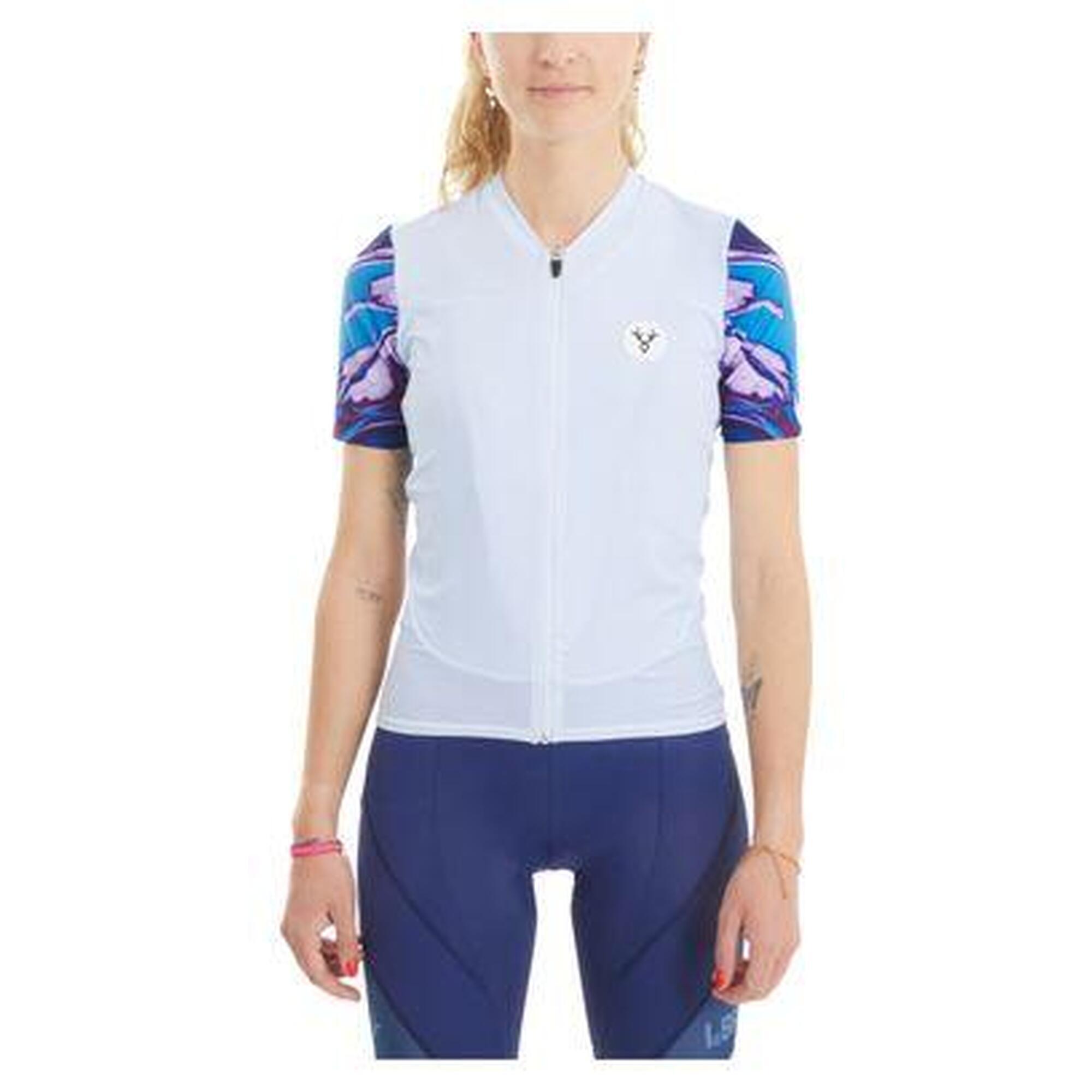 Maillot Manches Courtes Femme LeBram Ventoux Pétrole Bleu Ciel