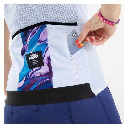 LeBram Ventoux Pétrole Women Short Sleeves Jersey Sky Blue 6/7